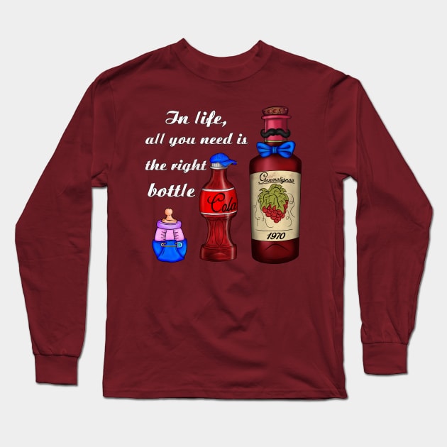 Bottle of life Long Sleeve T-Shirt by JGTsunami